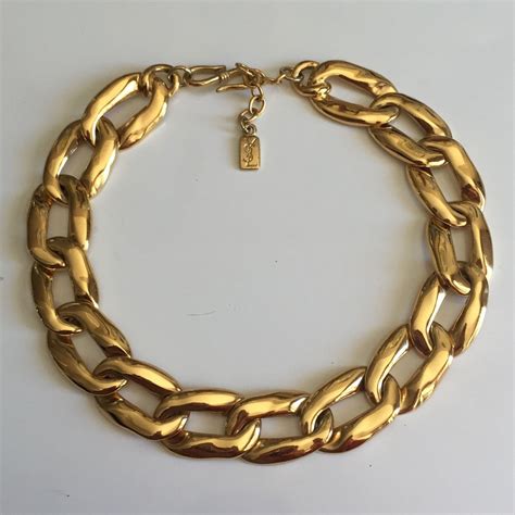 collier ysl femme or